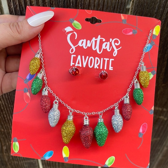 Jewelry Christmas Lights Necklace Earrings Poshmark